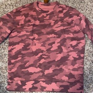 Lulu crewneck pink camp sweatshirt